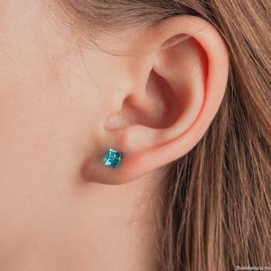 Пусеты Fiore Luna,  Aquamarine, SWE2127/1 A S Пусеты Fiore Luna,  Aquamarine, SWE2127/1 A S